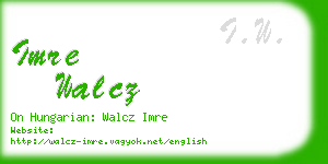 imre walcz business card